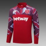 2022/2023 West Ham United Half-Pull Training Suit Red Football Shirt 1:1 Thai Quality Set - Image 3