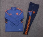2022/2023 Manchester United Half-Pull Training Suit Blue Football Shirt 1:1 Thai Quality Set - Image 7