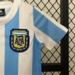 1986 Retro Argentina National Team Home Football Shirt 1:1 Thai Quality Kids Size - Image 7