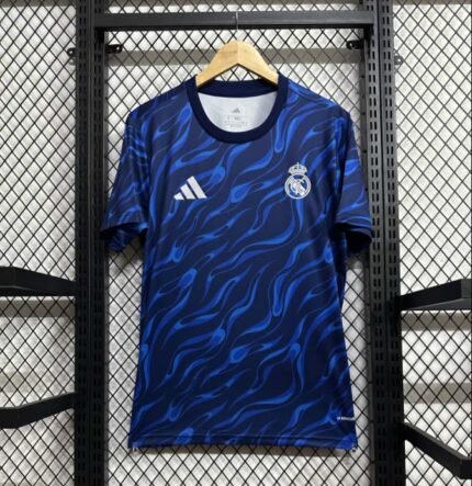 2025/2026 Real Madrid Pre-race suit Blue Football Shirt1:1 Thai Quality
