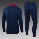2025/2026 Barcelona Long Zipped Jacket Royal Blue Jersey Set - Image 2