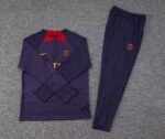 2023/2024 Psg Paris Saint-Germain Half-Pull Training Suit Purple Set - Image 7