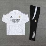 2024/2025 Real Madrid Half-Pull Training Suit White Football Shirt 1:1 Thai Quality Set - Image 3