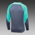 2023/2024 Barcelona Half-Pull Training Suit Green-Gray Jersey Set - Image 4