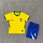2026 Brazil Home Yellow Kids/Youth Soccer Uniform