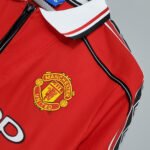 1998-1999 Retro Long Sleeve Manchester United Home Football Shirt 1:1 Thai Quality - Image 5