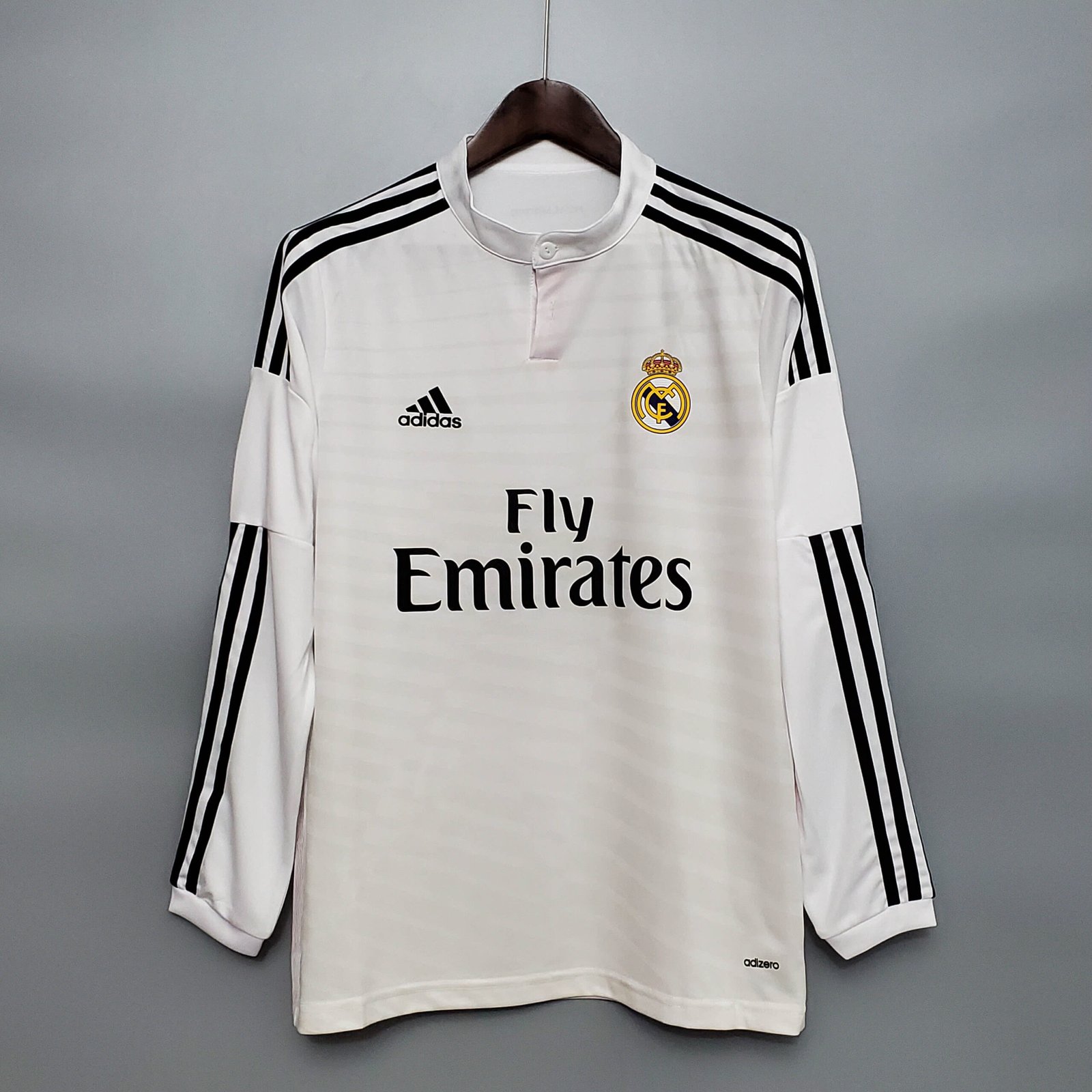 ef6abce919b0d8f08ee10a2f5b227870-1 Retro Long Sleeve 2014/2015 Real Madrid Home - Image 1