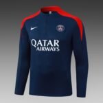 2025/2026 Psg Paris Saint-Germain Half-Pull Training Dark Blue Football Shirt 1:1 Thai Quality Set - Image 3