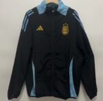 2024 Argentina Windbreaker Black Soccer Jersey 1:1 Thai Quality