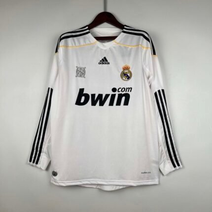 2009/2010 Retro Long Sleeve Real Madrid Home Football Shirt1:1 Thai Quality
