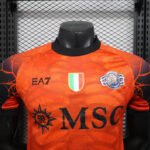 2025/2026 Player Version Napoli Halloween Special Edition Orange Soccer Jersey 1:1 Thai Quality - Image 3