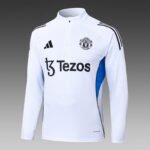 2025/2026 Manchester United Half-Pull Training Suit White Football Shirt 1:1 Thai Quality Set - Image 3