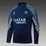 2025/2026 Psg Paris Saint-Germain Half-Pull Training Suit Royal Blue Football Shirt 1:1 Thai Quality Set - Image 3