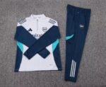 2025/2026 Arsenal Half-Pull Training Suit Light Gray Football Shirt 1:1 Thai Quality Set - Image 7
