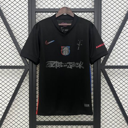 2024/2025 Barcelona Travis Scott Joint Edition Black Football Shirt 1:1 Thai Quality