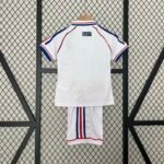1998 Retro France Away White Kids/Youth Soccer Uniform - Image 2