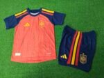 Player version 2026-2027 Spain Home Red Kids Soccer Uniform