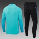 2025/2026 Olympique de Marseille Half-Pull Training Suit Lake Blue Football Jersey Set - Image 2