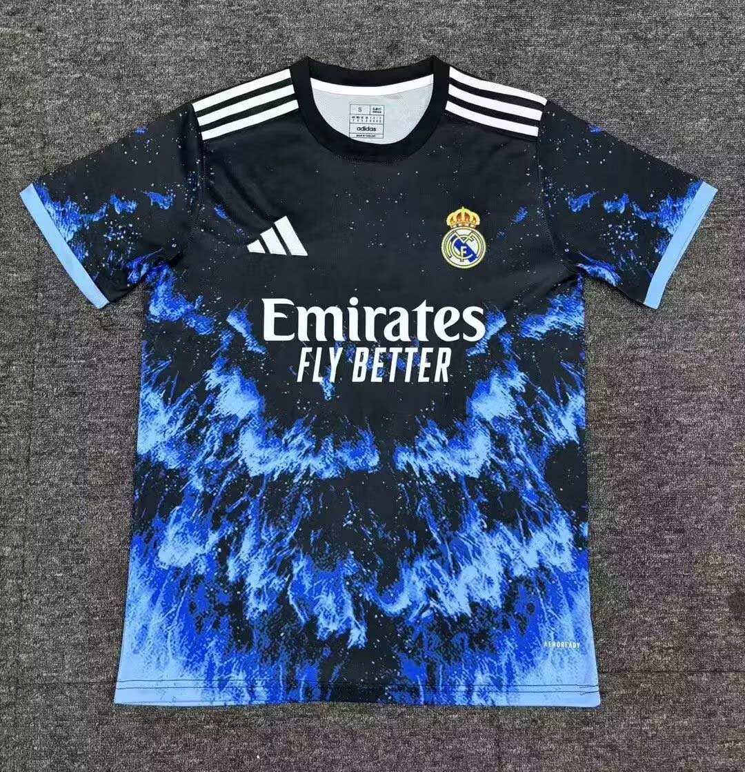 fe75df10cbeac49c4ebcb2624786846a 2025/2026 Real Madrid Special Edition Black And Blue Football Shirt1:1 Thai Quality - Image 1