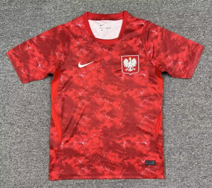 (S-4XL)26-27 Poland Away Red Soccer Jersey AAA