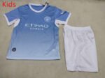2026-2027  Manchester City  Home Blue kids/youth  Soccer uniform