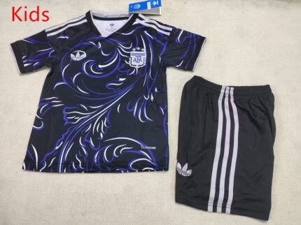 2026-2027 Argentina National  Away Black&Purple Kids/Youth Soccer uniform