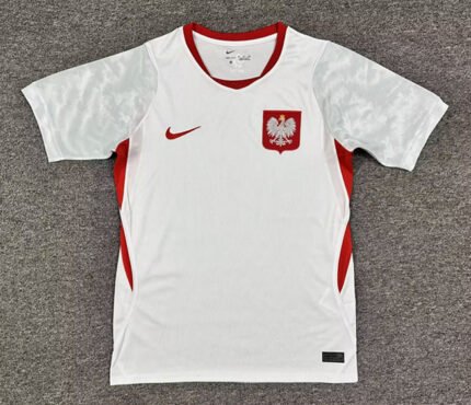 (S-4XL)26-27 Poland Home White Soccer Jersey AAA