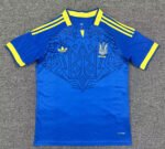 (S-4XL)26-27 Ukraine Away Blue Soccer Jersey AAA