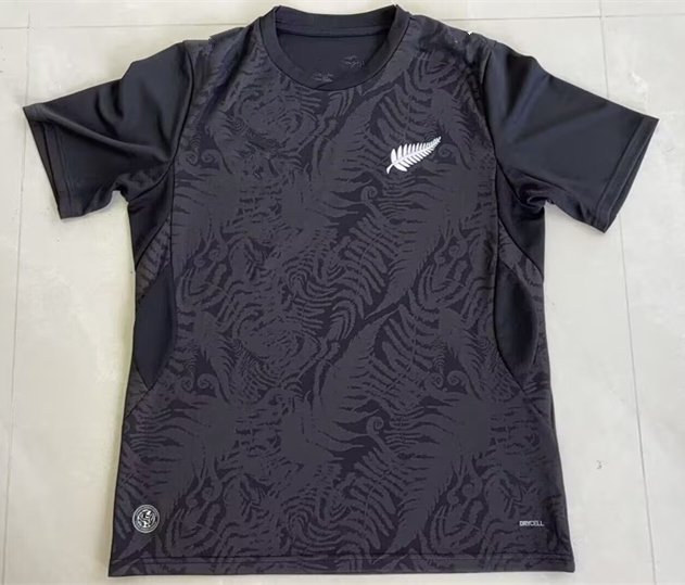 psc (2) (S-4XL)26-27 New Zealand Away Black Soccer Jersey AAA - Image 1
