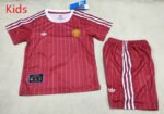 2026-2027 Retro version Manchester United Red kids/youth  Soccer uniform