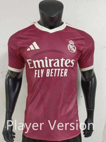 Player version 26-27 Real Madrid  Away Purple Red Soccer Jersey AAA
