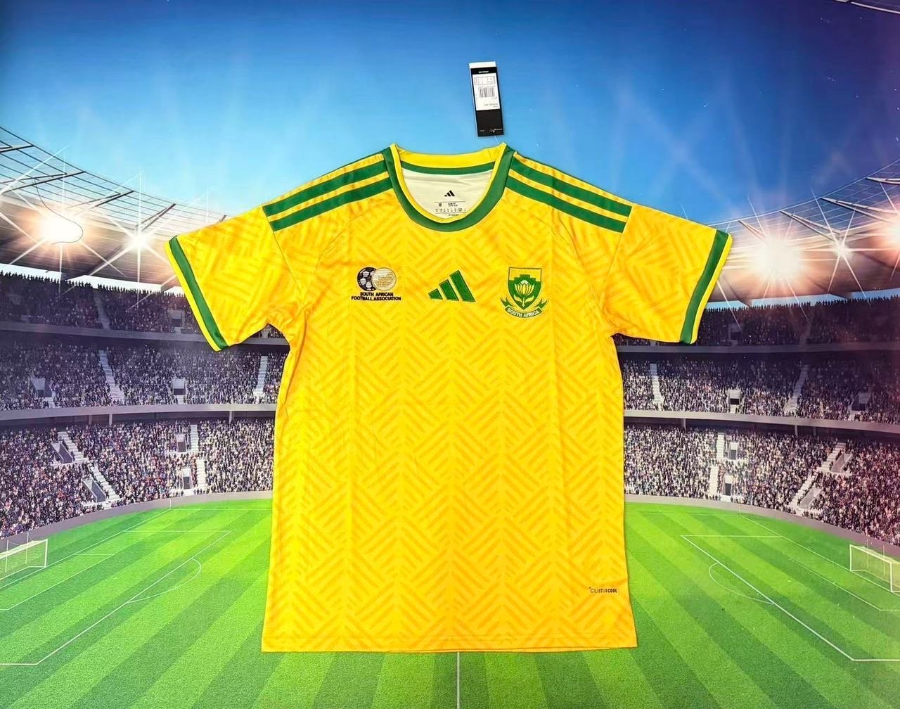 41e80307-db53-4e3a-b9bf-999b612d6857 2026-27 South Africa Home Yellow Soccer Jersey AAA - Image 1