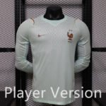 Player Version 2026-2027 France Away Light Green Long sleeves Soccer Jersey AAA