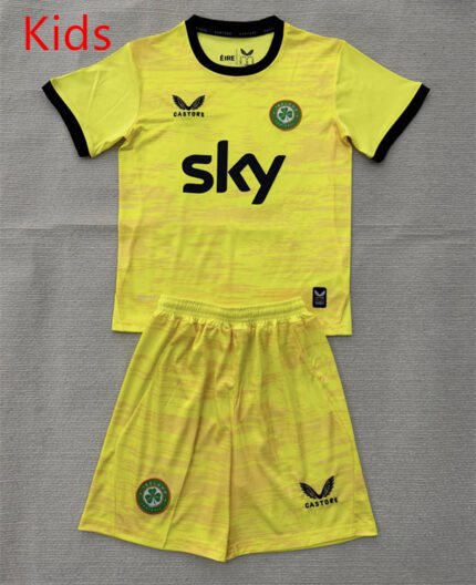 2026-2027 Ireland  goalkeeper Yellow kids/youth  Soccer uniform