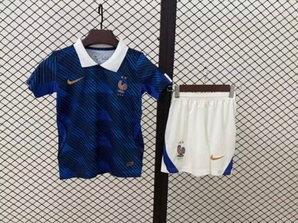 2026-2027 France Home Blue Kids/Youth Soccer Uniform