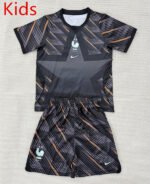 2026-2027 France goalkeeper Black Kids/Youth Soccer Uniform