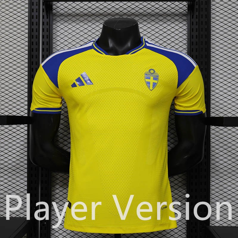 7549c709 Player version 2026-2027 Sweden Home Yellow Soccer Jersey AAA - Image 1