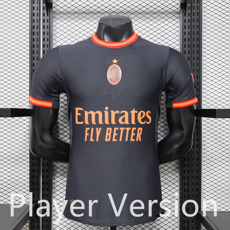 87424090 2026-27 Player Version AC Milan 2nd Away Black Soccer Jersey AAA - Image 1