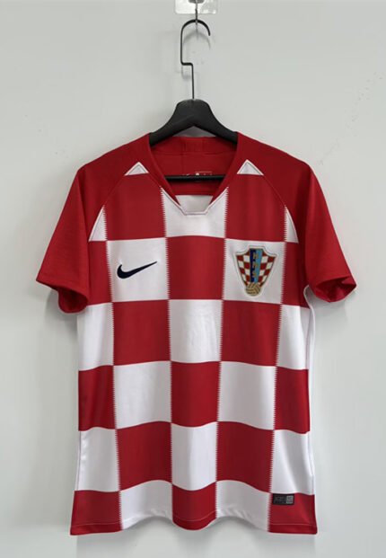 Retro version 2018 Croatia Home Red White  Soccer Jersey AAA