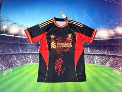 (S-4XL) 26-27 Special Edition Liverpool Red Black Soccer Jersey AAA