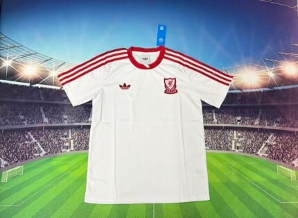 Retro Version 26-27 Liverpool Red White Soccer Jersey AAA -711