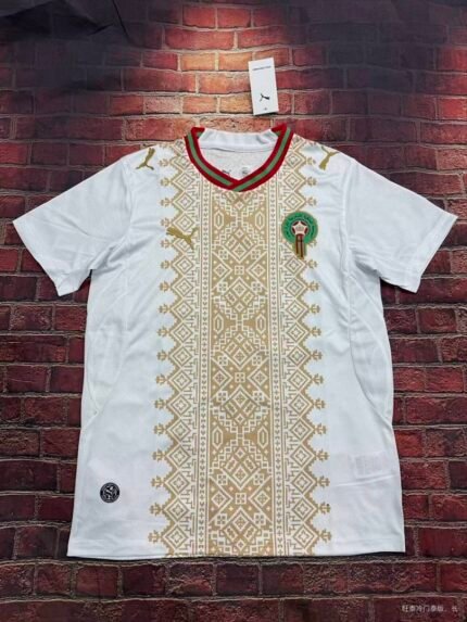 (s-4xl)2026-27 Morocco Away White Soccer Jersey AAA