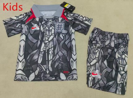 2026-2027 England Grey Kids/Youth Soccer Uniform