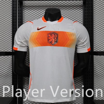 Player version 2026-27 Netherlands Away White Soccer Jersey AAA