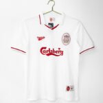 Retro Version 96-97 Liverpool Away White Soccer Jersey AAA