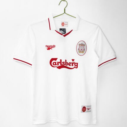 Retro Version 96-97 Liverpool Away White Soccer Jersey AAA