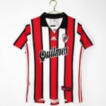 Retro version 1999-2000 River Plate Away White  Red Soccer Jersey AAA