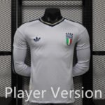 Player Version 2026-2027 Italy Away White Long sleeves Soccer Jersey AAA