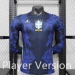Player Version 2026-2027 Brazil Away Blue Long sleeves Soccer Jersey AAA