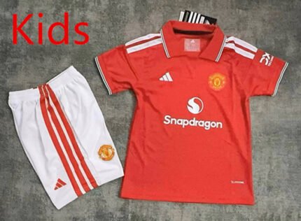 2026-2027 Manchester United Home Red kids/youth  Soccer uniform